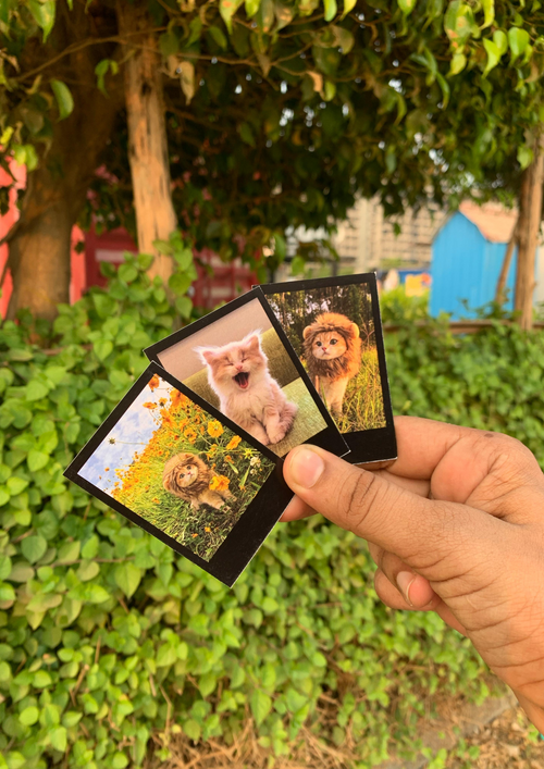 Black Mini Photo Polaroids 2X3 Inches | Custom Photo Polaroids