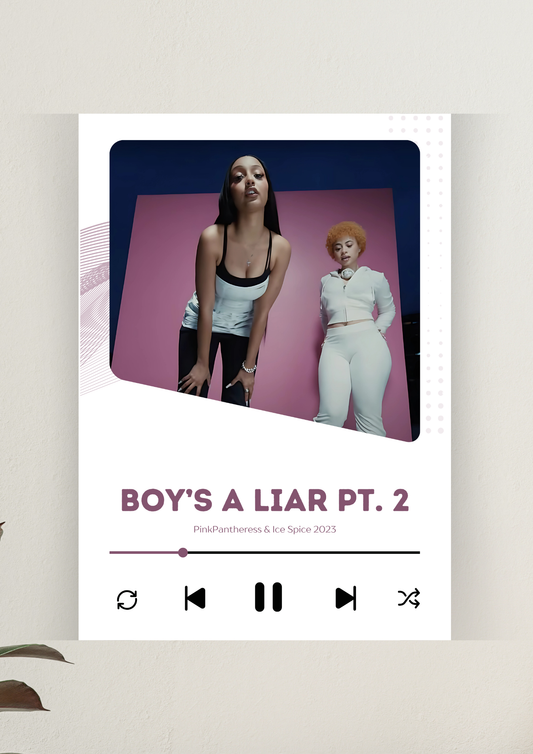 Boy's a liar Pt. 2 Song Poster | Music Poster
