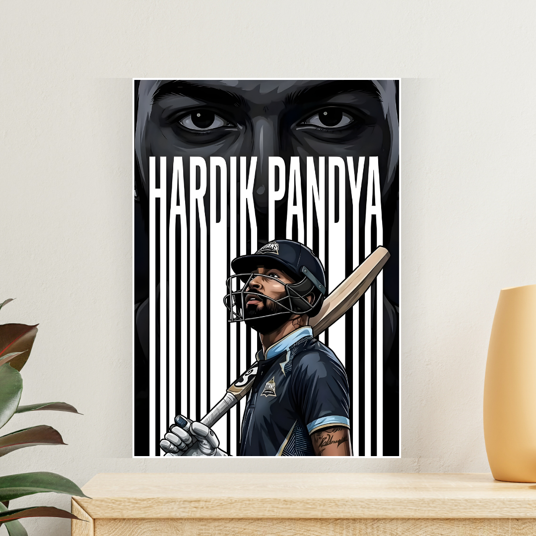 Hardik Pandya Poster | Cricket Wall Poster