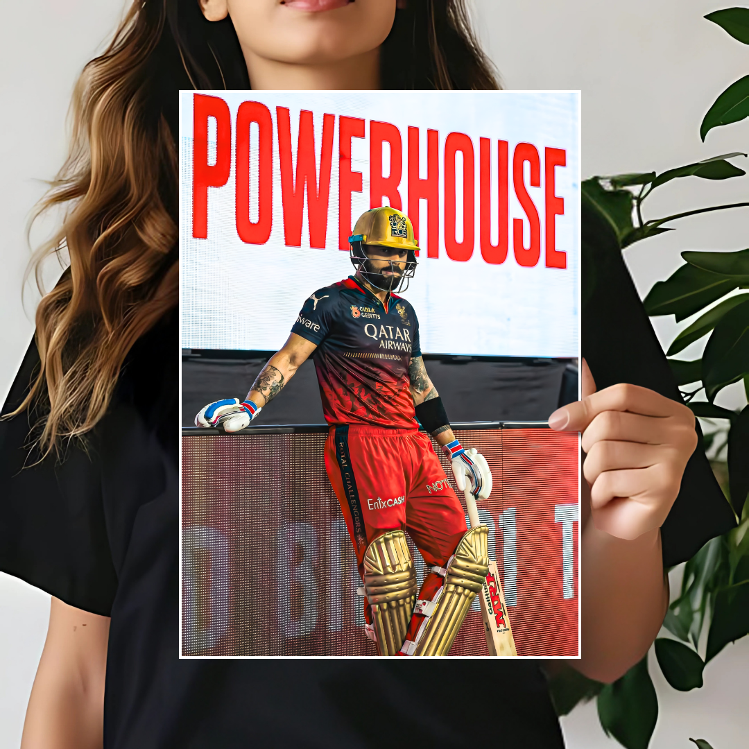 Virat Kohli RCB Poster | Cricket Wall Poster