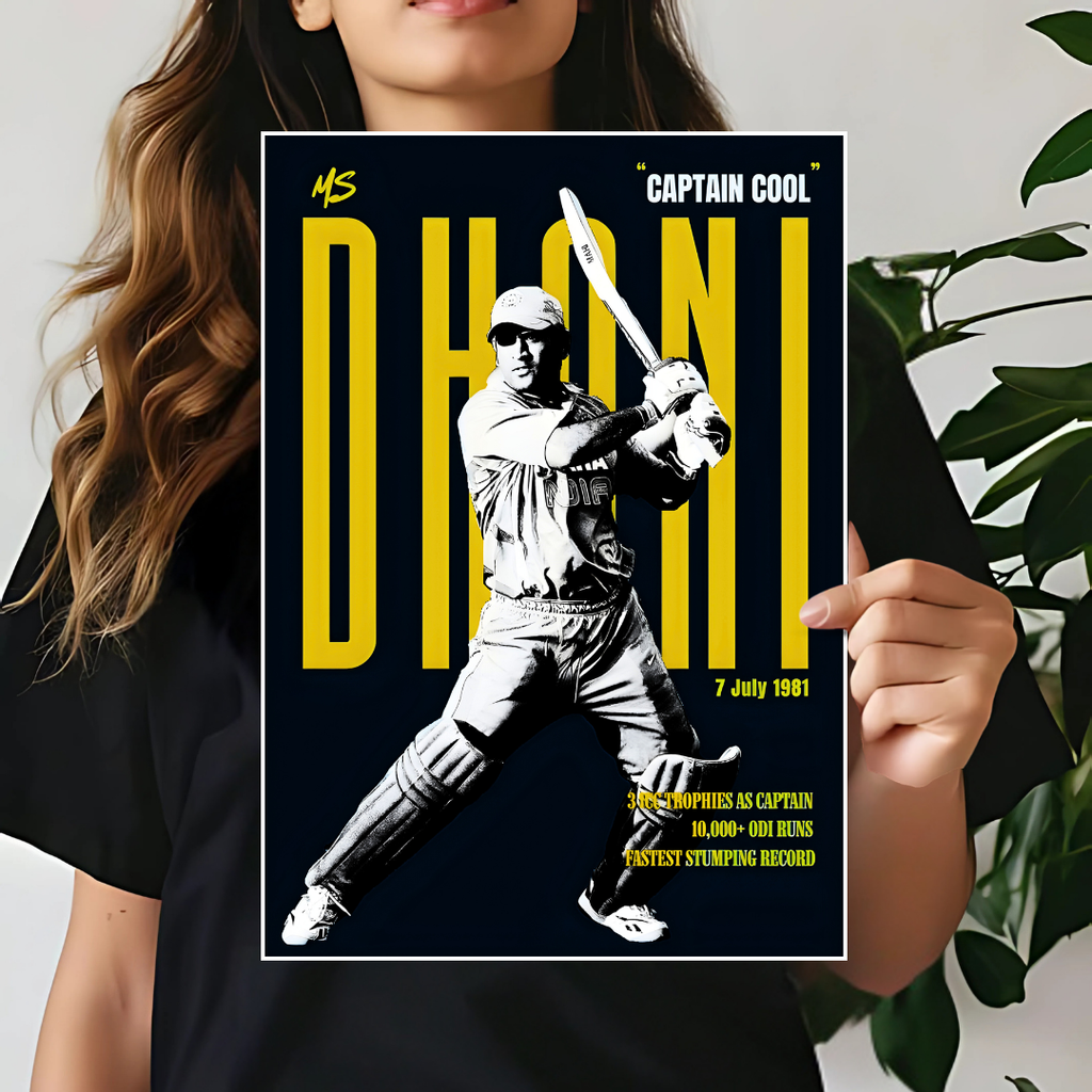The Captain Cool | Cricket Wall Poster