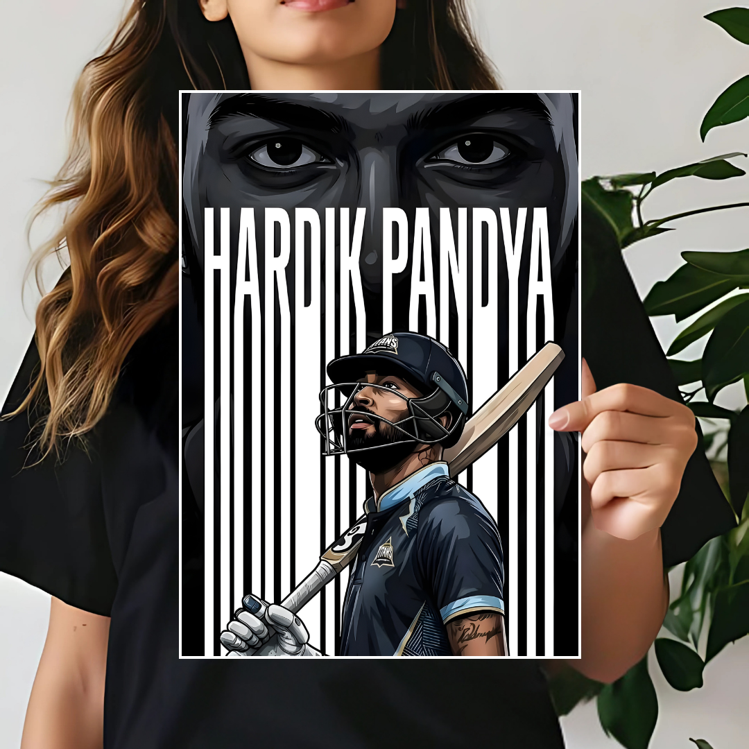 Hardik Pandya Poster | Cricket Wall Poster