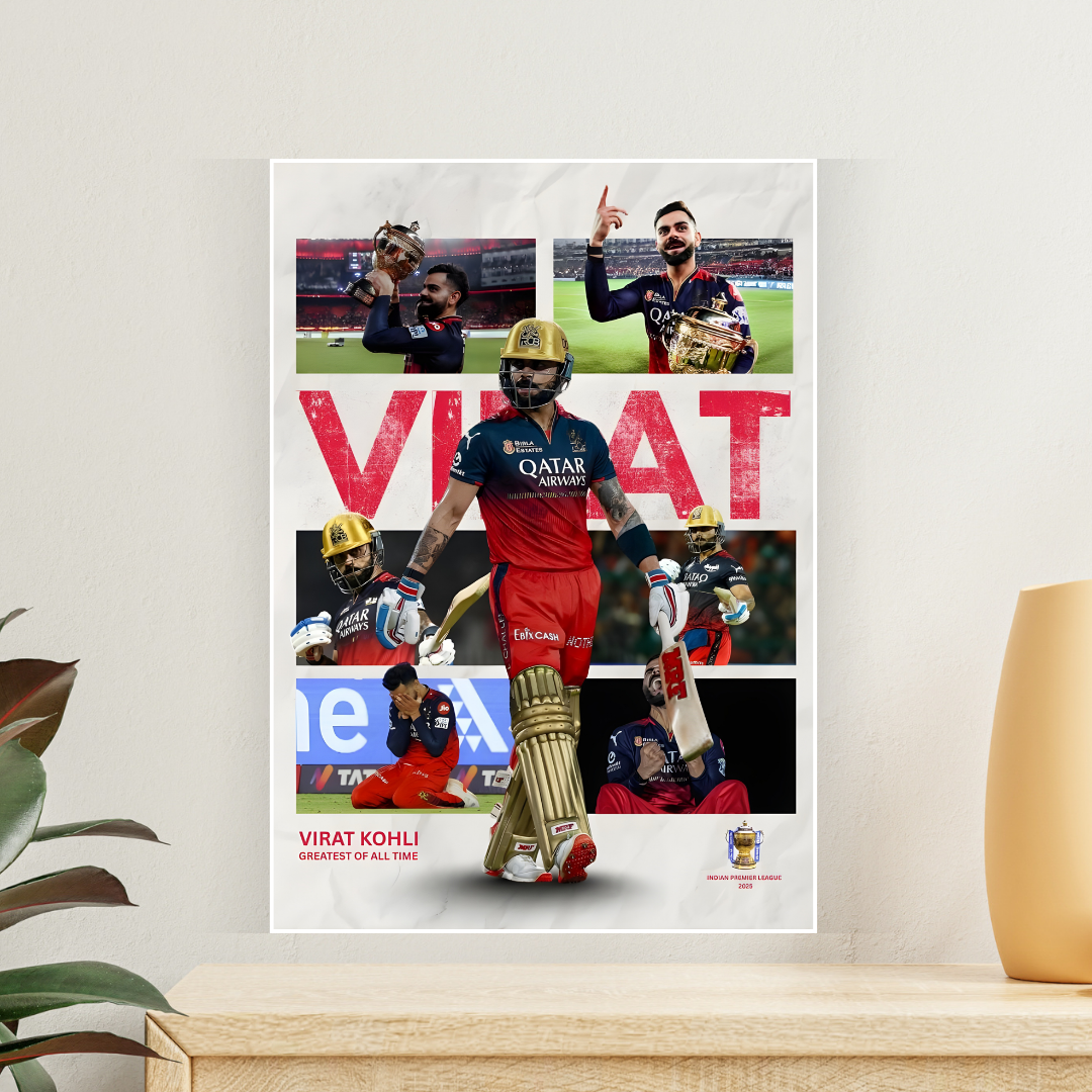 Virat Kohli | RCB| Cricket Wall Poster 