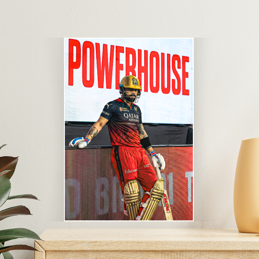 Virat Kohli RCB Poster | Cricket Wall Poster