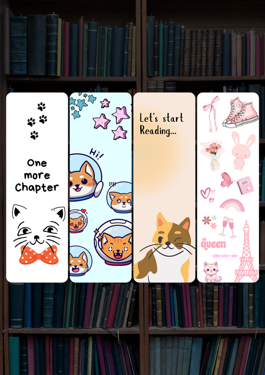 Cute Cartoon Bookmark Set, Funny Character Bookmark Pack, Cartoon-Themed Bookmark Collection, Set of 4 Cute Bookmarks, Creative Cartoon Bookmark Combo, Kids’ Bookmark Set – Pack of 4, Stylish Illustrated Bookmark Pack, Colorful Character Bookmark Bundle, Unique Cartoon Bookmarks for Readers, Gift Pack – Cartoon Bookmark Set