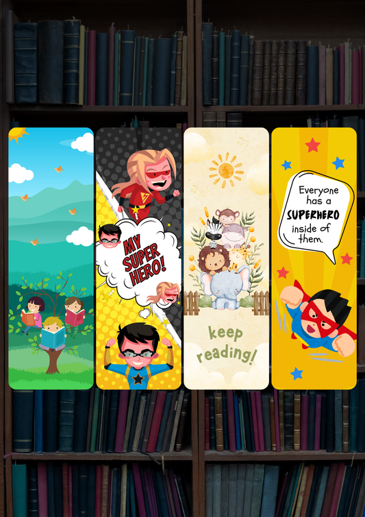 Cartoon Bookmark Combo | Set Of 4 | Bookmark Combo