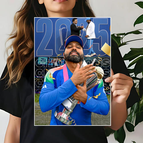 Champions Trophy 2025 | Rohit Sharma | Cricket Wall Poster