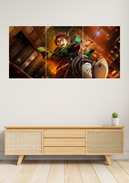 Demon Slayer x Tanjiro Kamado Poster | Split Design Poster