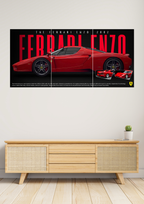 Epic Ferrari Enzo 2002 | Set of 3 Split Design Poster