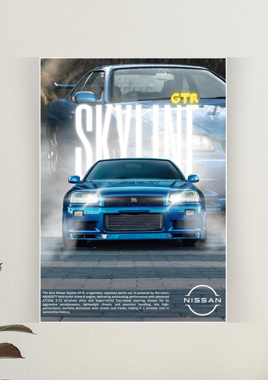 Epic Nissan Skyline GTR Poster | Car Poster