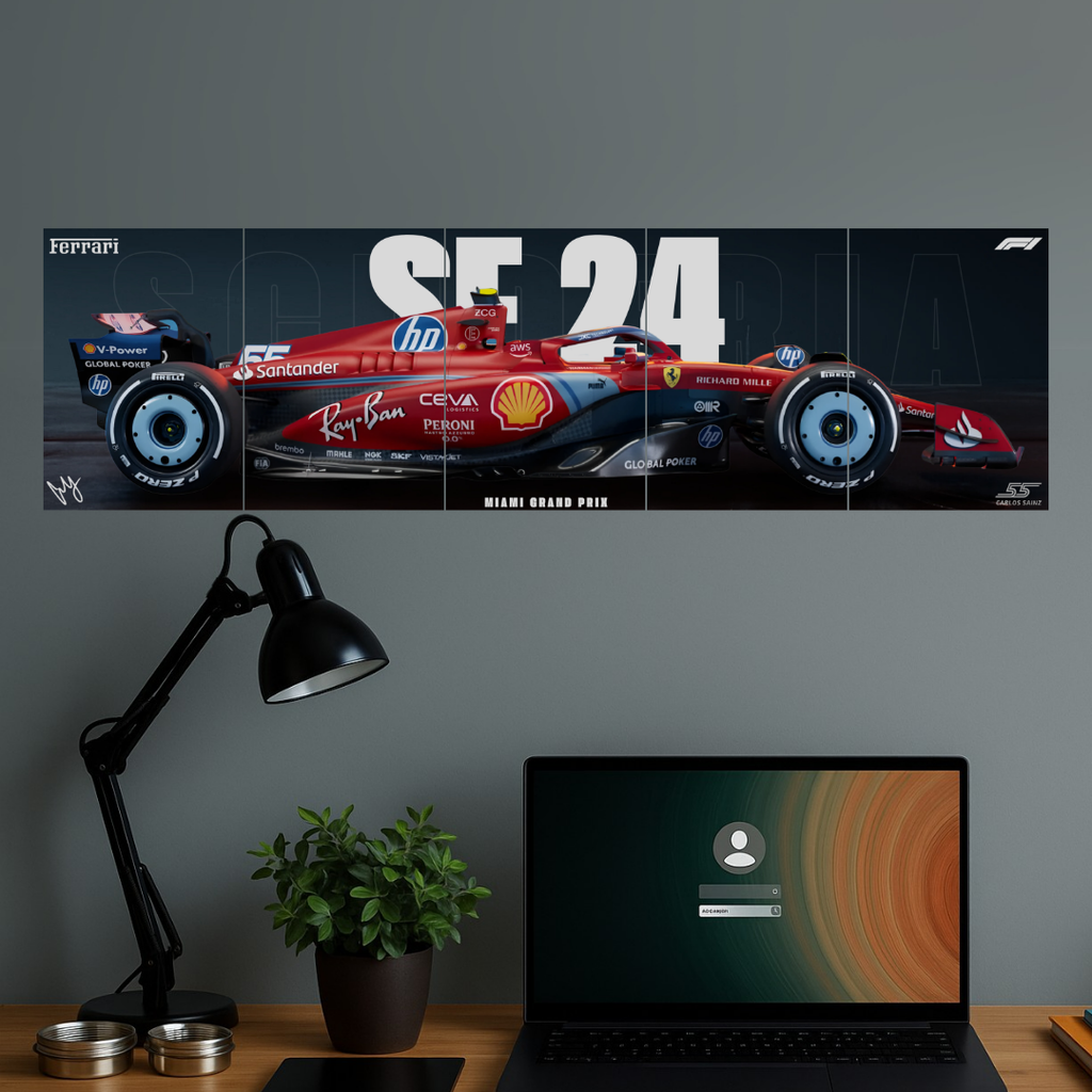 Ferrari SF-24 Formula 1 | Set Of 5 | Split Design Poster