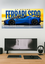 Ferrari SF90 XX Spider| Car Set | Set of 3 Split Design Poster