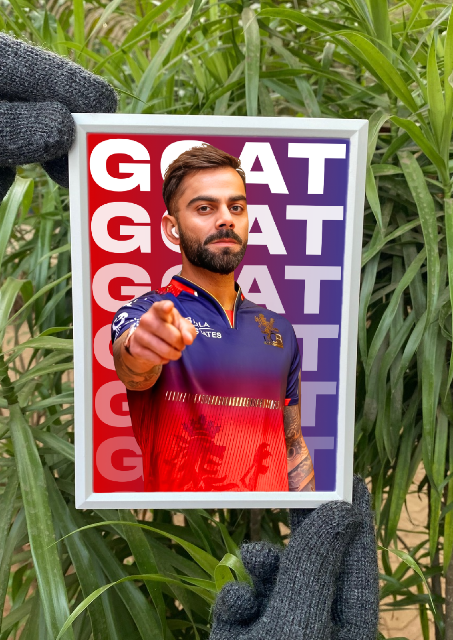 GOAT Virat x Rcb Insta Frame | Aesthetic Insta Frame