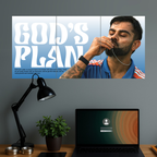 GOD'S PLAN | Virat Kohli | Split Design Poster
