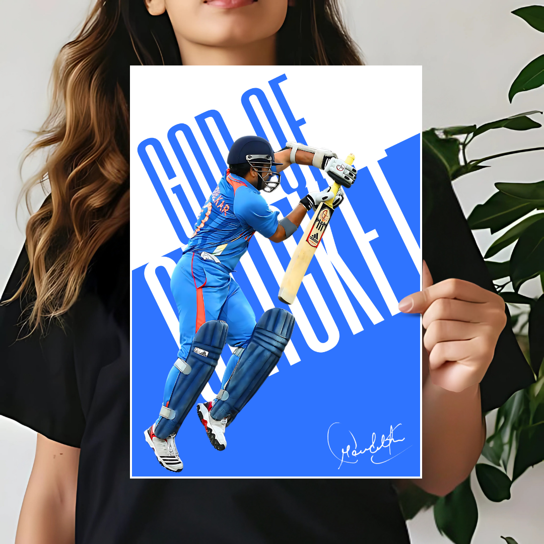 God Of Cricket Poster | Cricket Wall Poster
