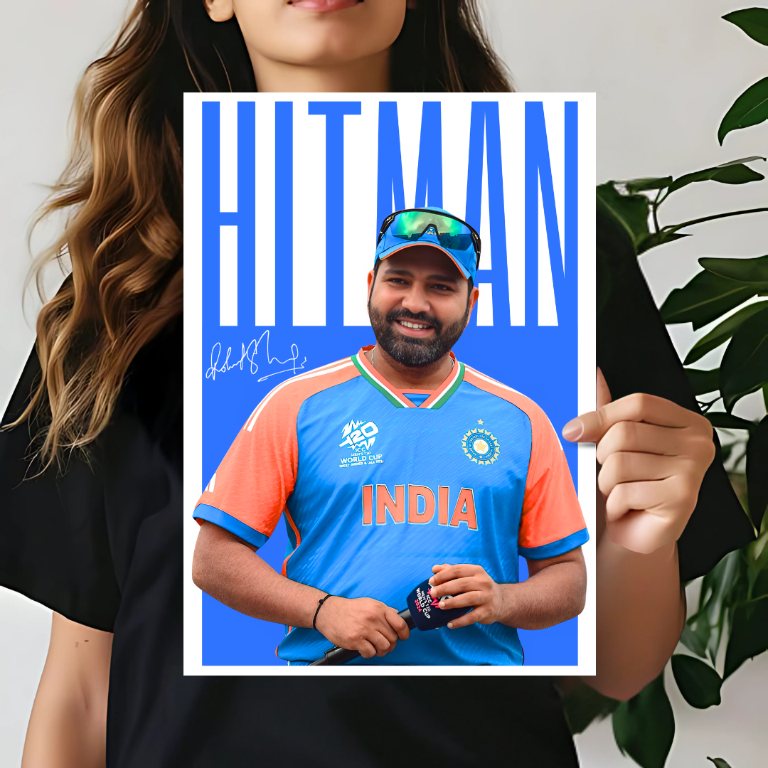 HITMAN | Rohit Sharma Poster | Cricket Wall Poster