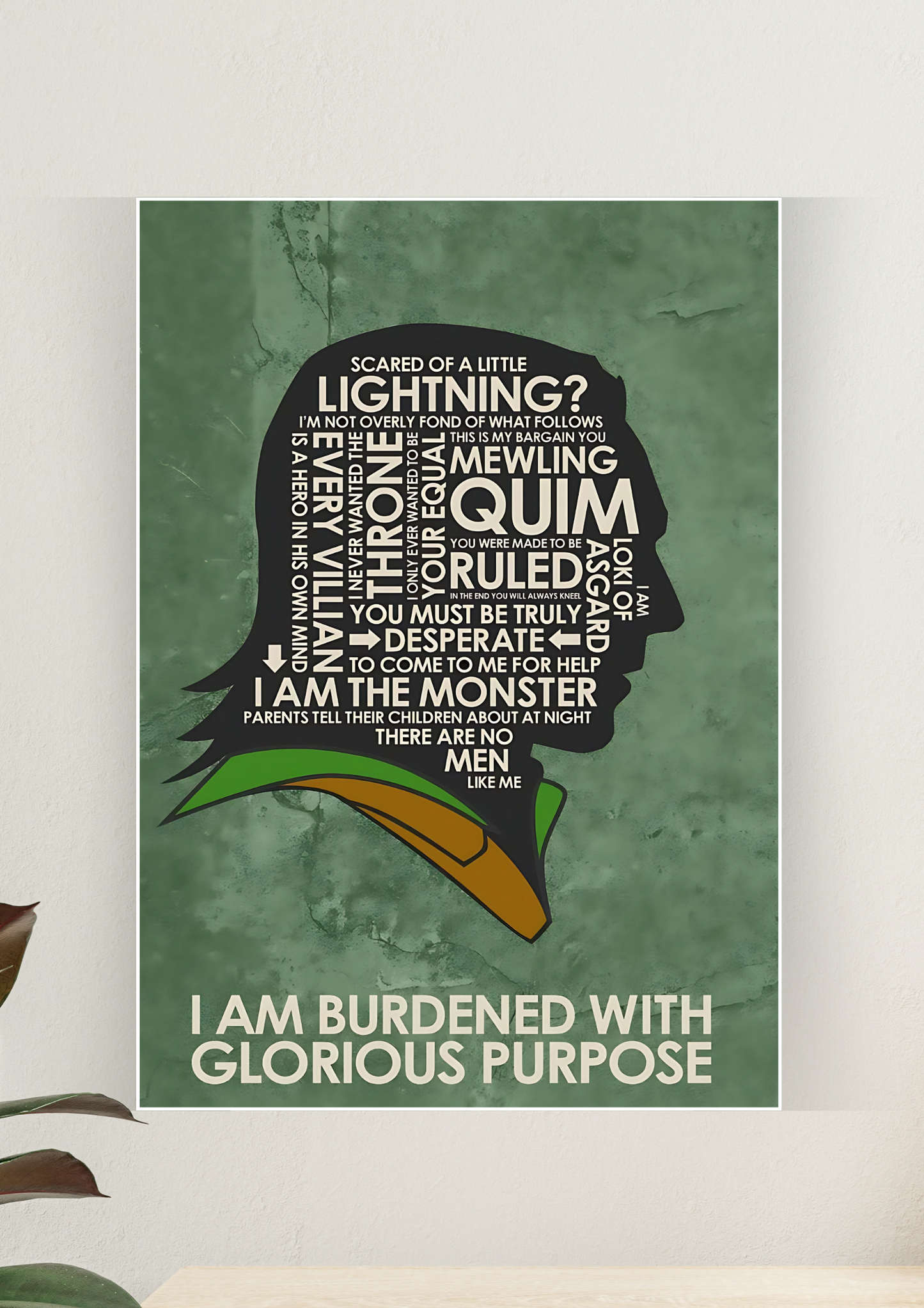 I Am Burdened With Glorious Purpose | Loki Poster | MARVEL POSTER 
