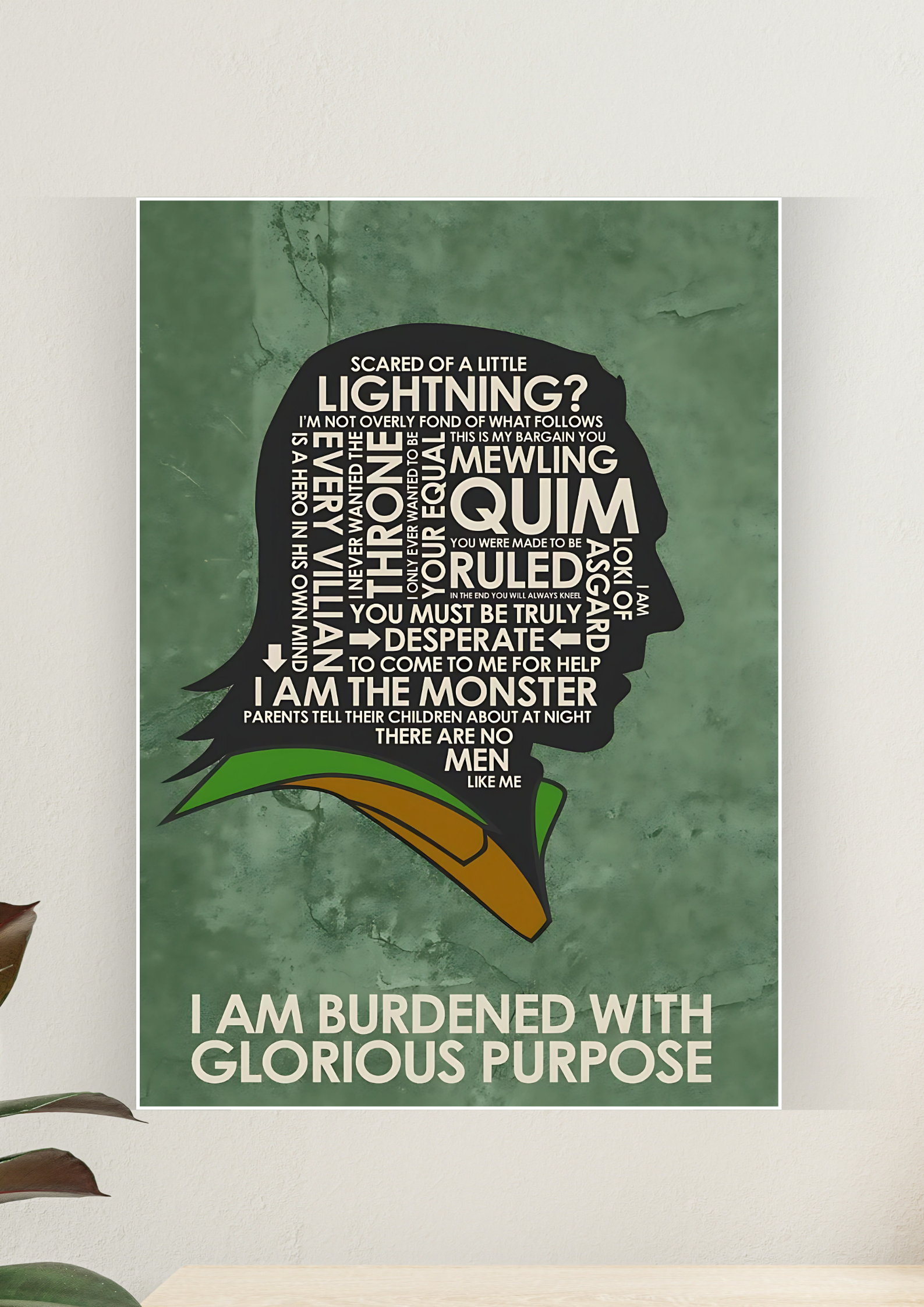 I Am Burdened With Glorious Purpose | Loki Poster | MARVEL POSTER 