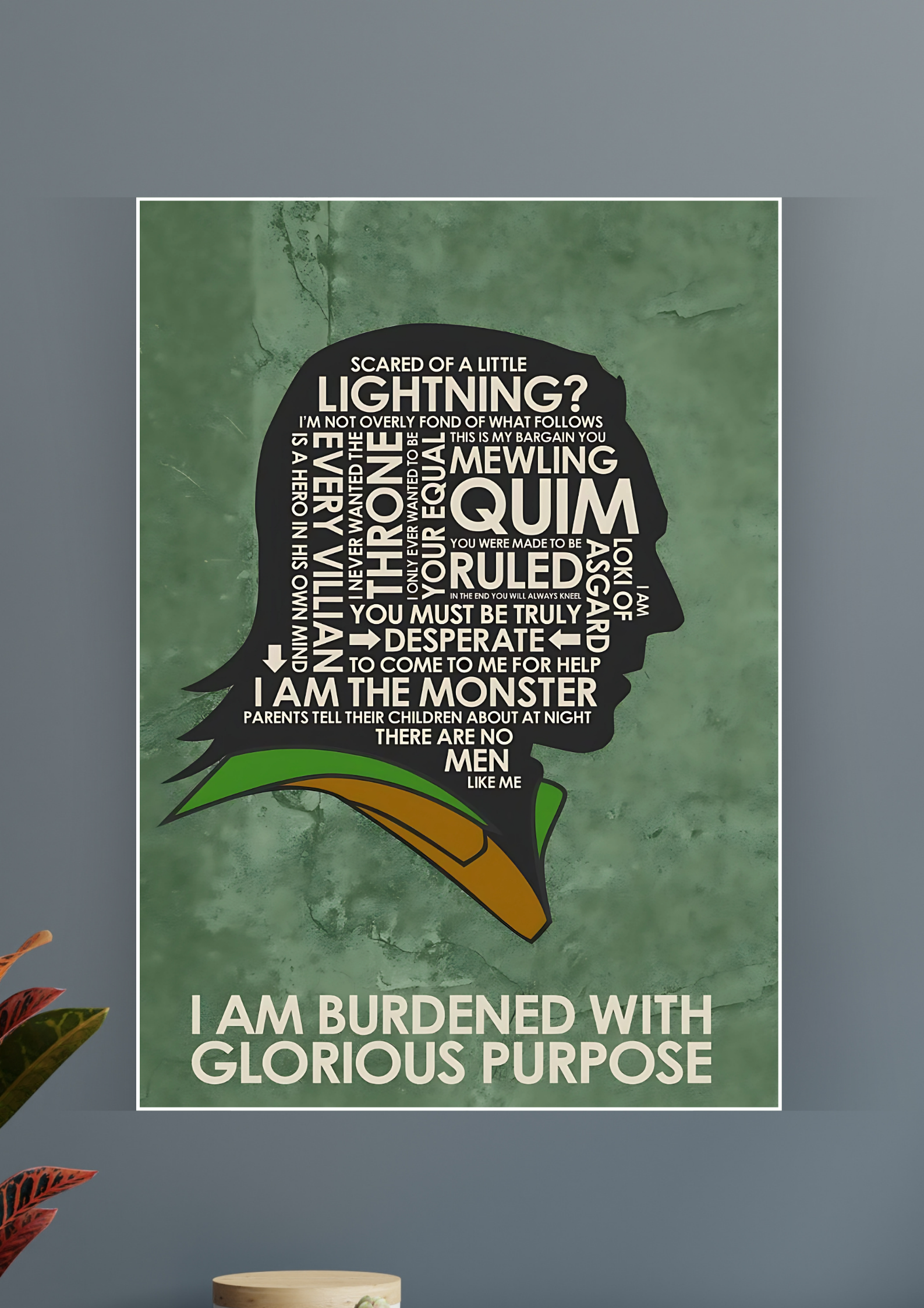 I Am Burdened With Glorious Purpose | Loki Poster | MARVEL POSTER 