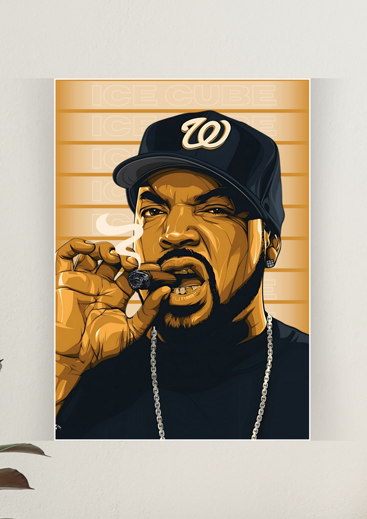 Ice Cube Illustration Poster | Music Posters