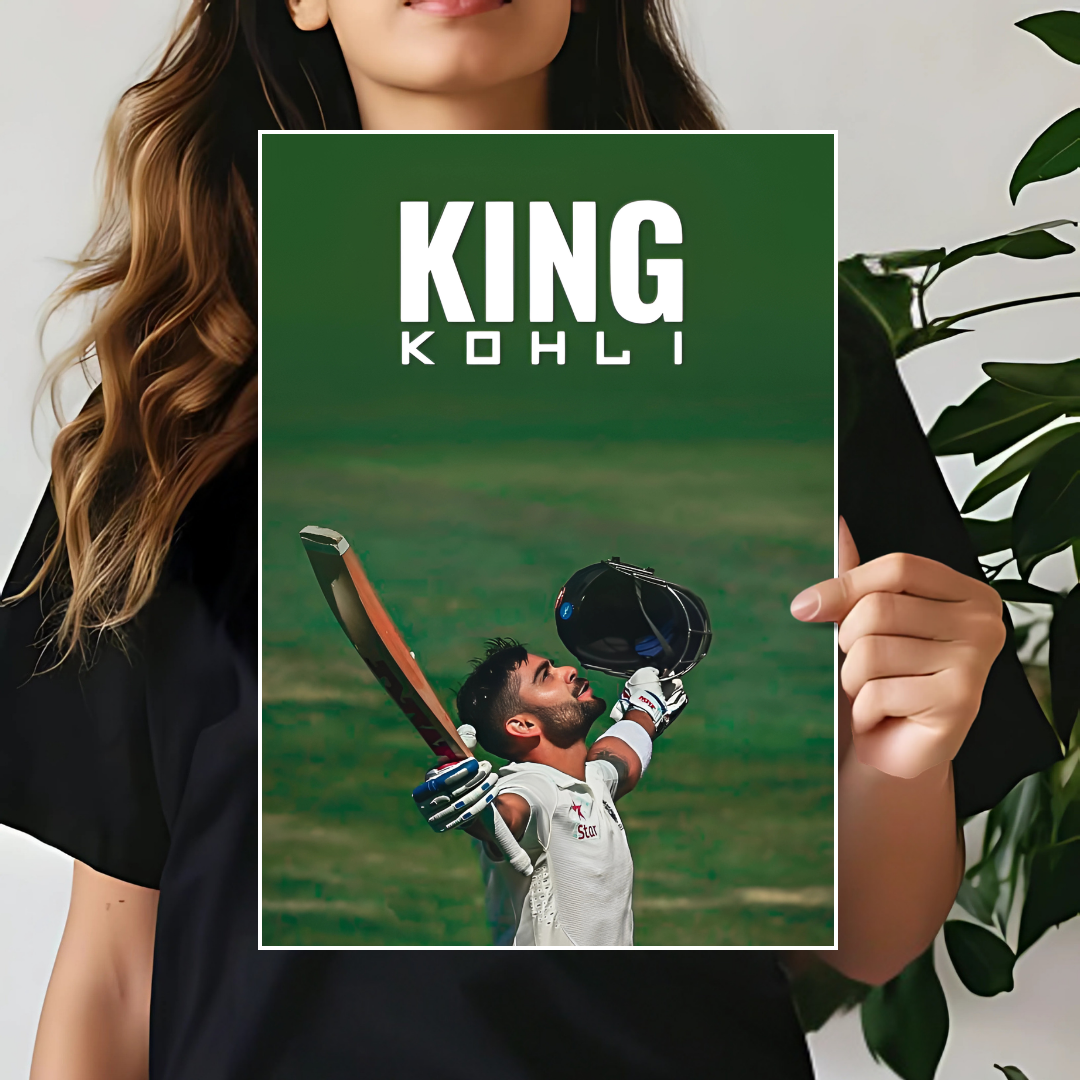 King Kohli Poster | Cricket Wall Poster