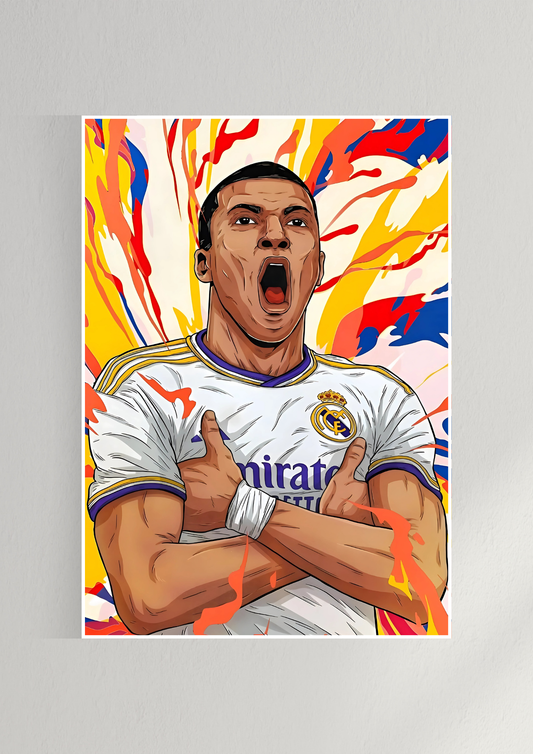 Kylian Mbappé Art Poster | Football Posters