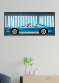 Lamborghini Miura Split Poster | Split Design Poster | Pack Of 3 GenZCustom
