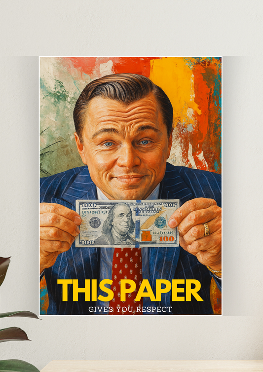 Leonardo Dicaprio x This Paper Gives You Respect | Wolf Of Wall Street | Motivation Poster