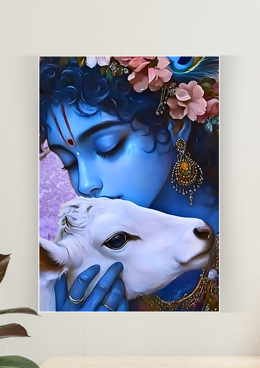 Little Krishna Art Poster | Mythology Poster