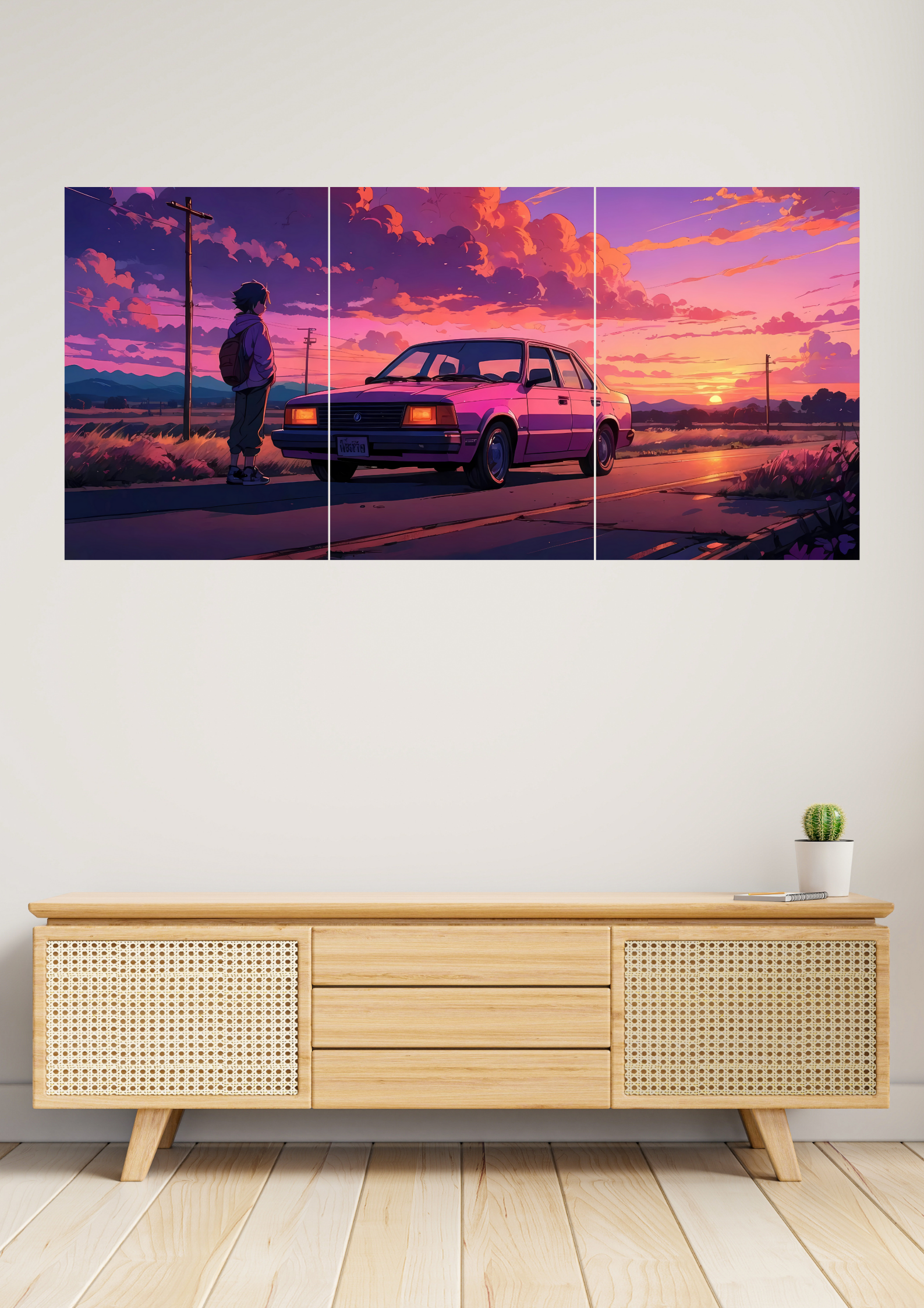 Lofi Vibe x Anime Poster | Split Design Poster 