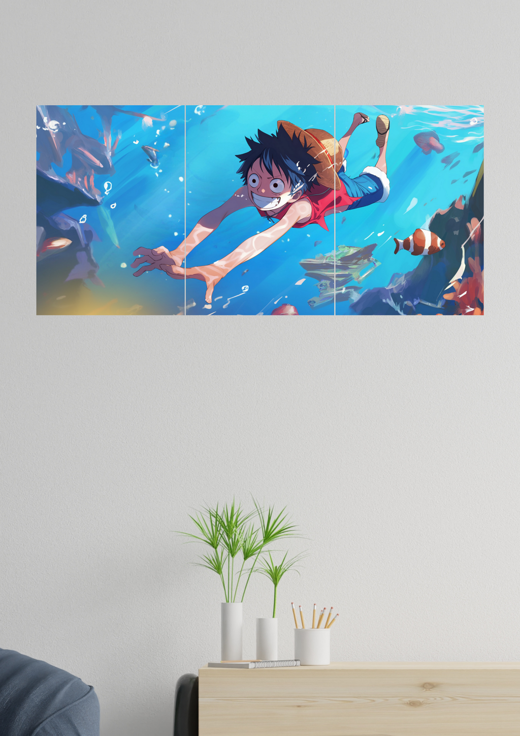 Luffy x One Piece Traesure Poster | Split Design Poster 