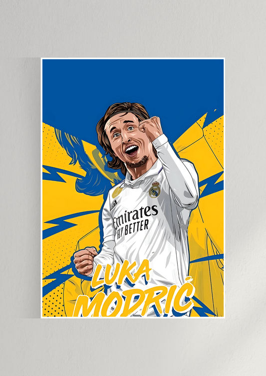 Luka Modrić Art Poster | Football Poster