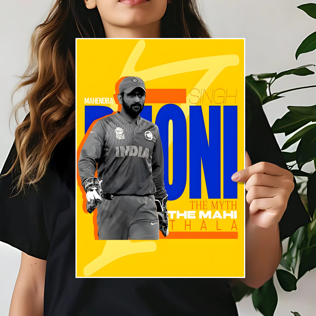 MS DHONI Poster | Cricket Wall Poster