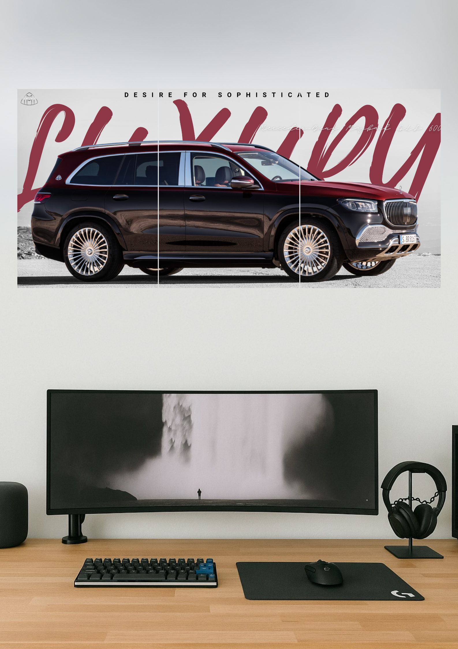 Mercedes Maybach GLS 600 | Car Set | Set of 3 Split Design Poster