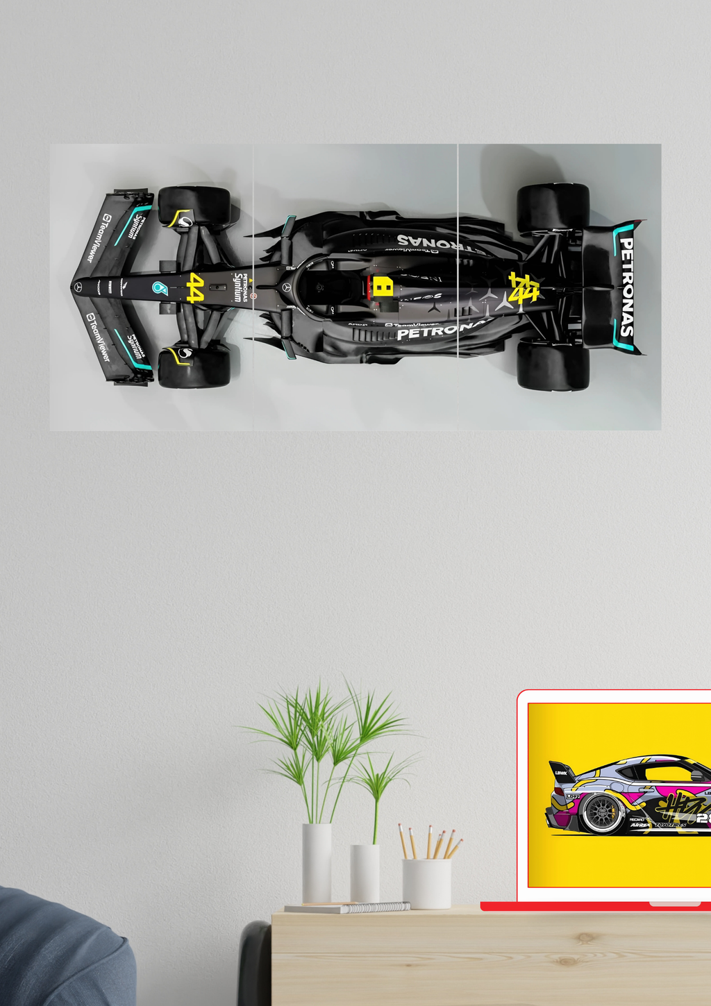 Mercedes W14 Poster | Split Design Poster | Pack Of 3 GenZCustom
