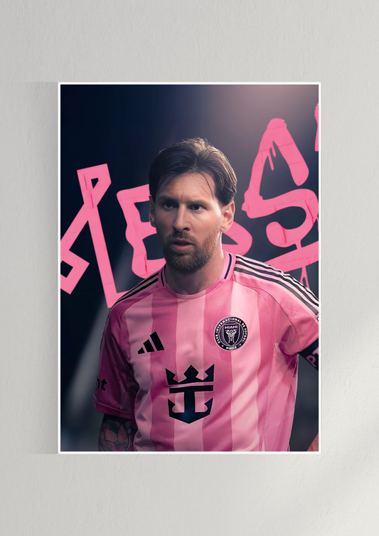 Messi Inter Miami Poster | Messi #3 | Football Posters