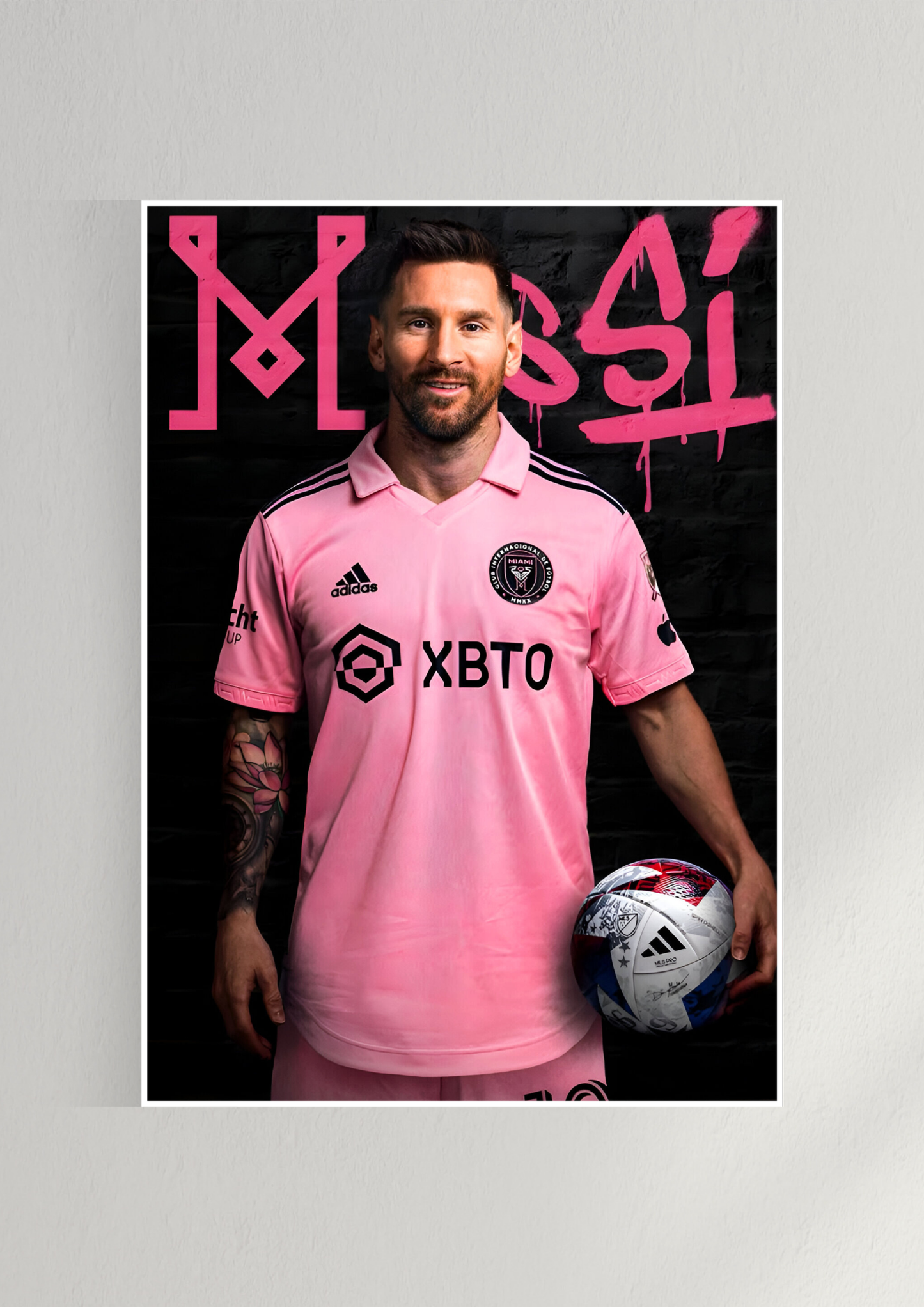 Messi Inter Miami Poster | Messi #4 | Football Posters