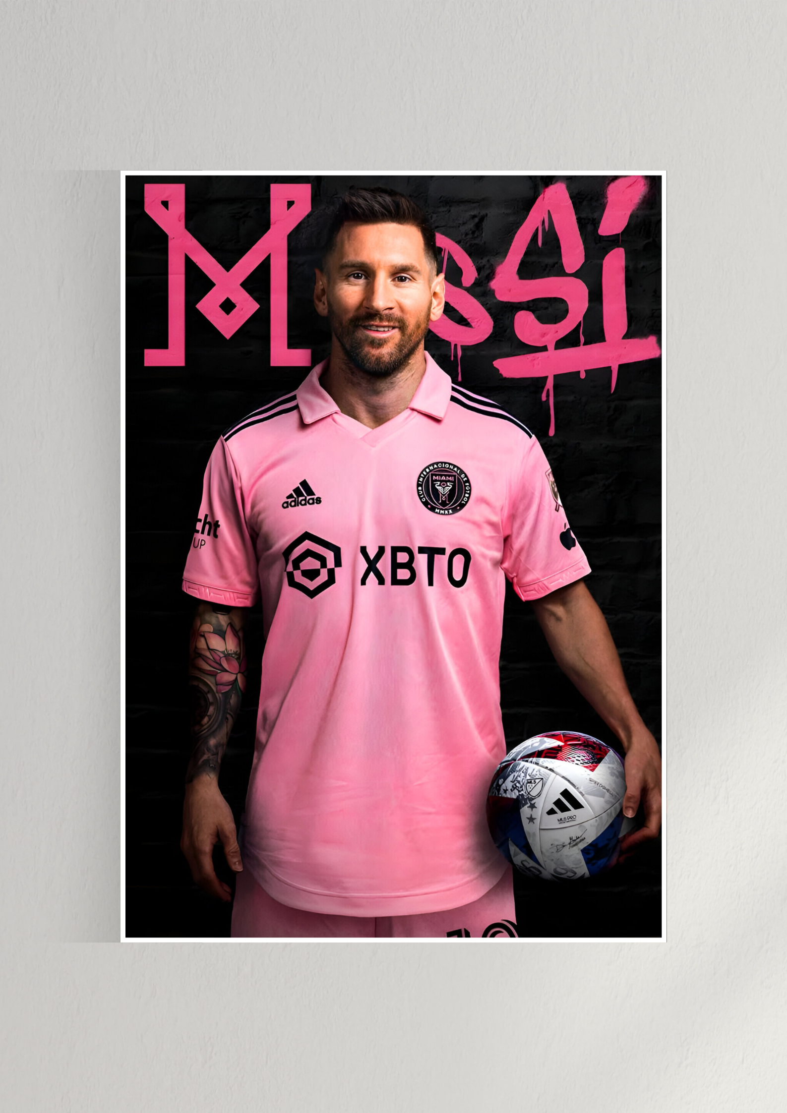 Messi Inter Miami Poster | Messi #4 | Football Posters