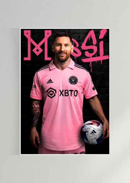 Messi Inter Miami Poster | Messi #4 | Football Posters