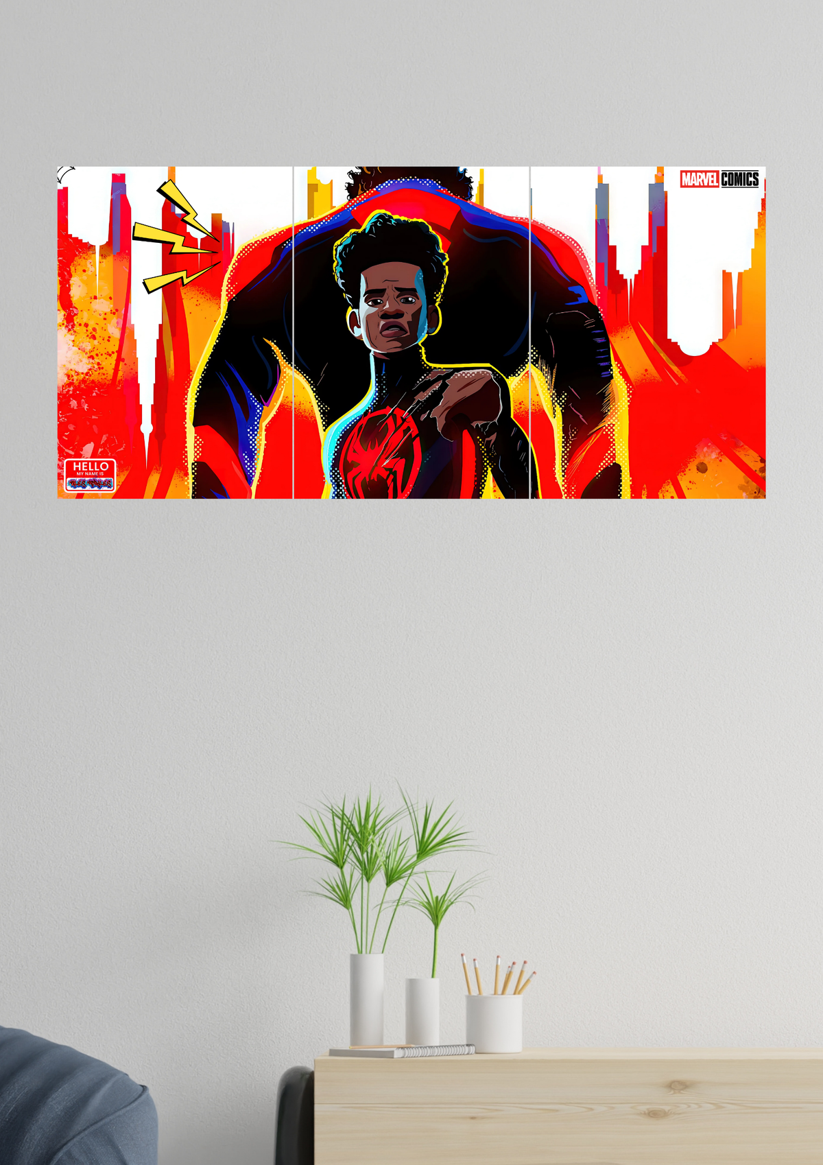 Miles Morales | Marvel | Set of 3 Split Design Poster – GenZCustom