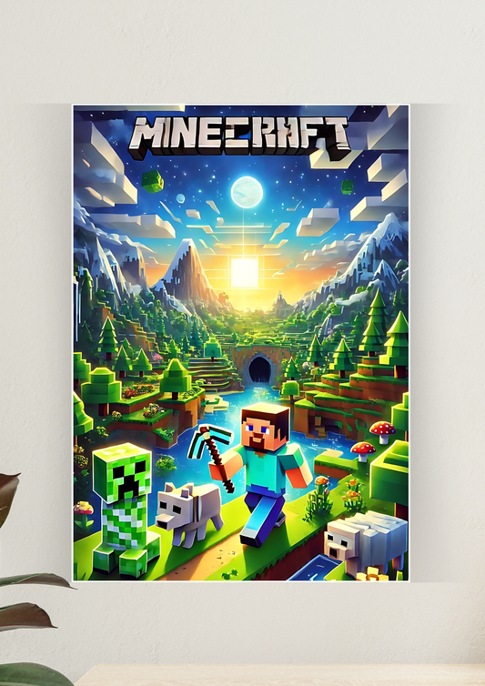 Minecraft Aesthetic Poster | Minecraft Game | Games Poster 