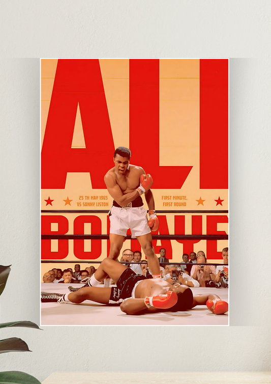 Muhammad Ali Vs Sonny Liston Fight Poster | Motivation Poster