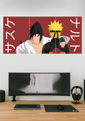 Naruto and Sasuke | Anime Poster | Split Design Poster