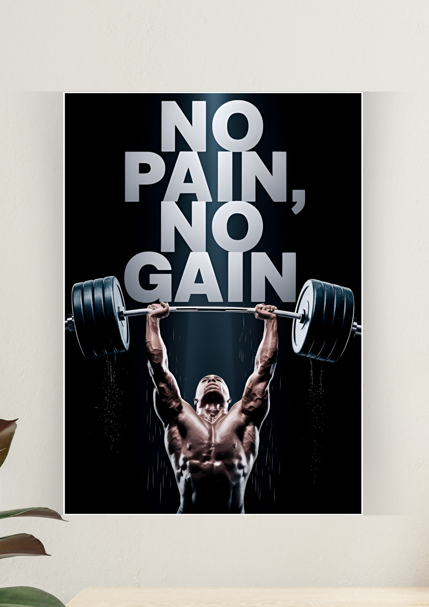 No Pain No Gain Poster | Gym Motivation Poster