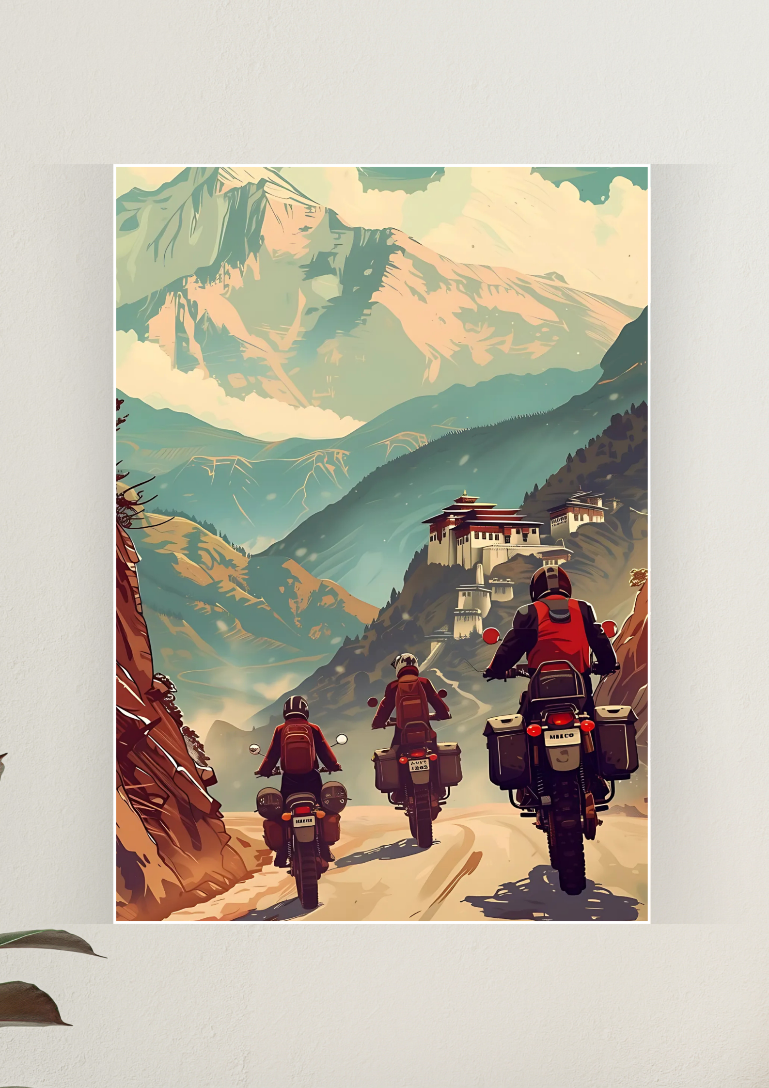 One Bike Trip Vintage Poster 