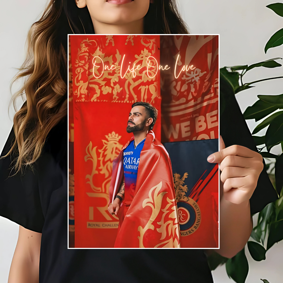 One Life One Love | RCB | Cricket Wall Poster 