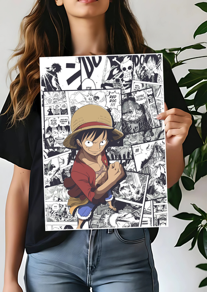 One Piece Luffy Manga Poster | Anime Posters