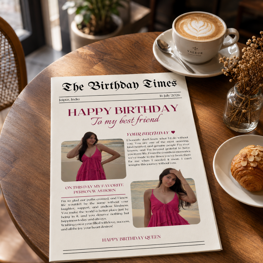 Personalized Newspaper #001 | Custom Birthday Newspaper