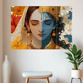 Radha Krishna Art Poster | Devotional Set | 8 Panel Split Design Poster