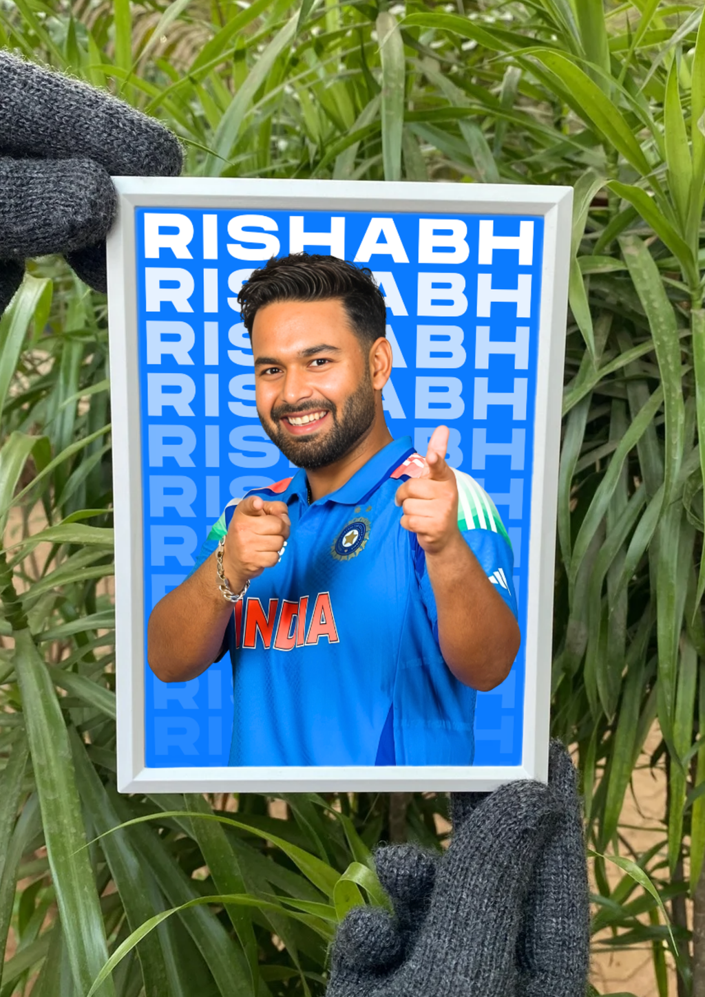 Rishabh Pant Insta Frame | Aesthetic Insta Frame